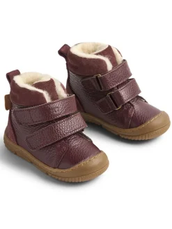 Leder-Winterboots in Braun