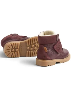 Leder-Winterboots in Braun