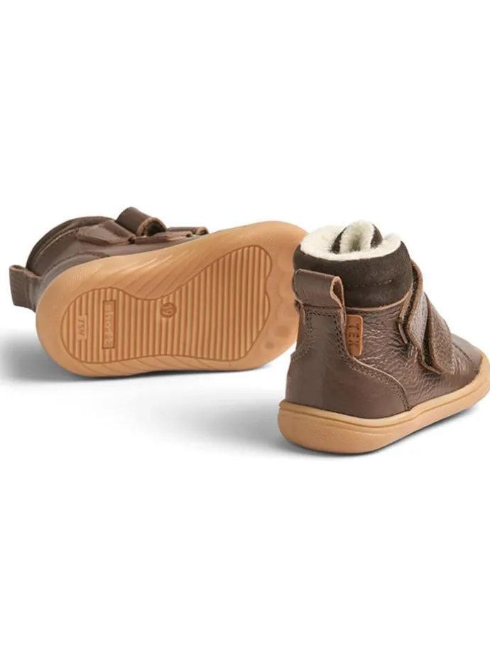 Leder-Winterboots in Braun