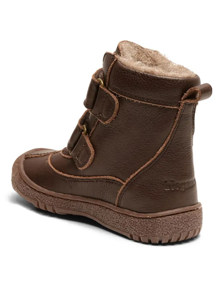 Leder-Winterboots in Braun