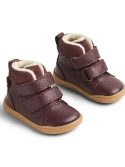 Leder-Winterboots in Braun