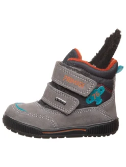 Leder-Winterboots in Grau