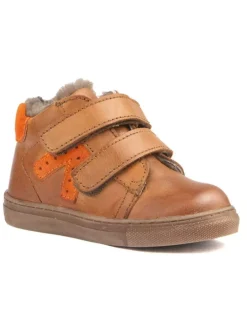 Leder-Winterboots in Hellbraun