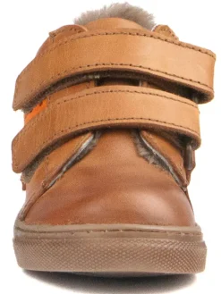 Leder-Winterboots in Hellbraun