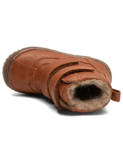 Leder-Winterboots in Hellbraun