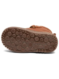 Leder-Winterboots in Hellbraun