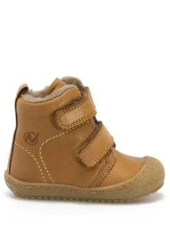 Leder-Winterboots in Hellbraun