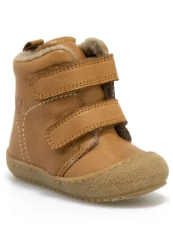 Leder-Winterboots in Hellbraun