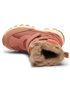 Leder-Winterboots in Rosa