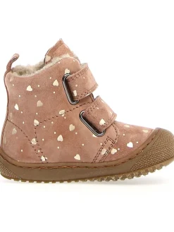 Leder-Winterboots in Rosa
