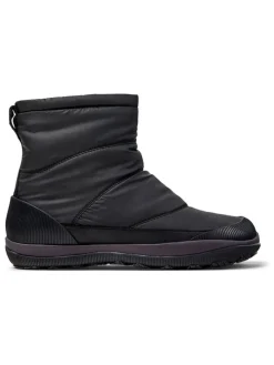 Leder-Winterboots in Schwarz