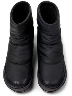 Leder-Winterboots in Schwarz