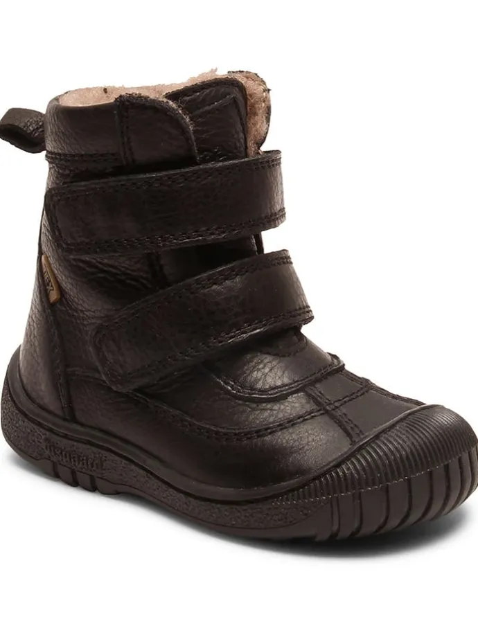 Leder-Winterboots in Schwarz