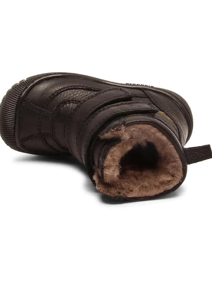 Leder-Winterboots in Schwarz