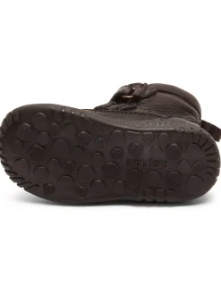 Leder-Winterboots in Schwarz