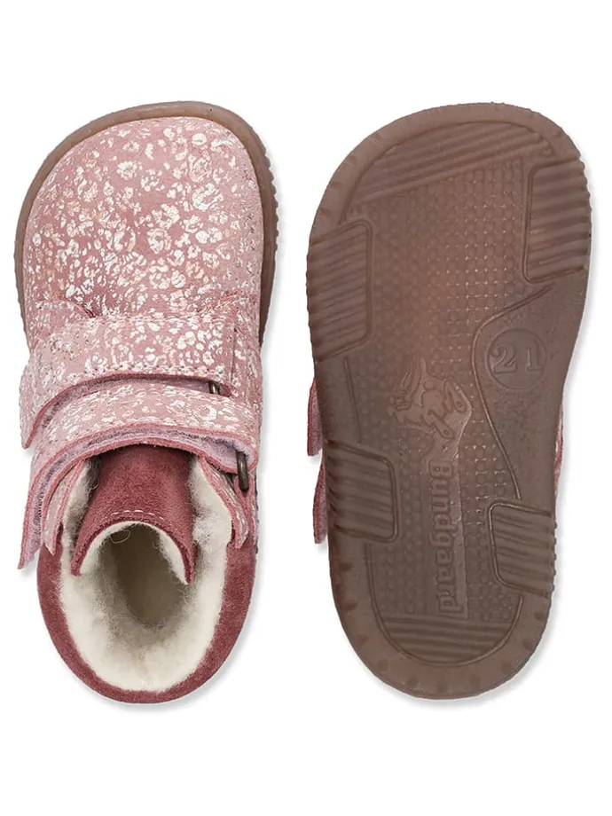 Leder-Winterboots "Rabbit" in Rosa