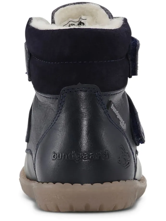 Leder-Winterboots "Rabbit" in Dunkelblau