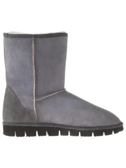 Leder-Winterboots "WF Lamb-AMY" in Grau