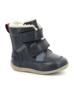 Leder-Winterstiefel "Bamakratch" in Dunkelblau