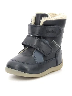 Leder-Winterstiefel "Bamakratch" in Dunkelblau