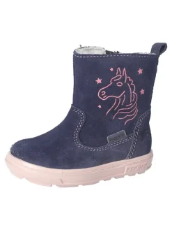 Leder-Winterstiefel "Cosa-S" in Dunkelblau