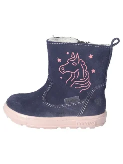 Leder-Winterstiefel "Cosa-S" in Dunkelblau