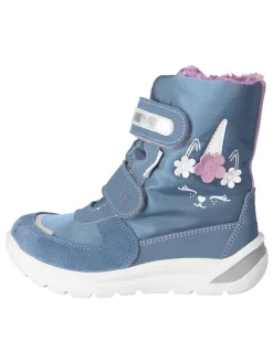 Leder-Winterstiefel "Gaia" in Blau