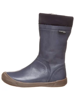 Leder-Winterstiefel "Giia" in Dunkelblau