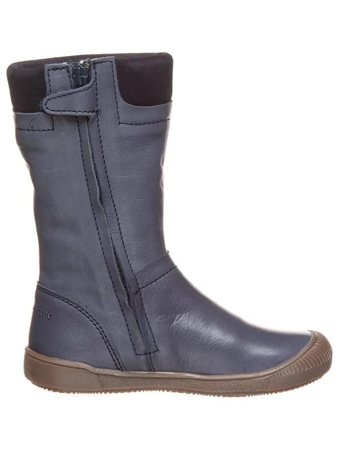 Leder-Winterstiefel "Giia" in Dunkelblau
