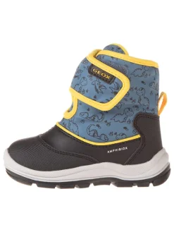 Leder-Winterstiefel in Blau