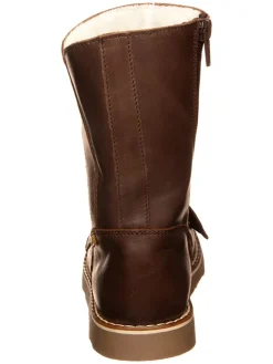 Leder-Winterstiefel in Braun