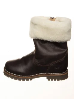 Leder-Winterstiefel in Braun
