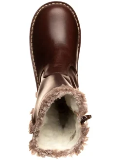 Leder-Winterstiefel in Braun