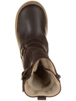 Leder-Winterstiefel in Braun