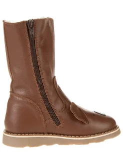 Leder-Winterstiefel in Braun