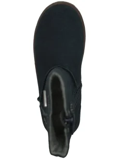 Leder-Winterstiefel in Dunkelblau