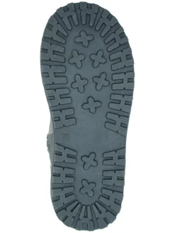 Leder-Winterstiefel in Grau