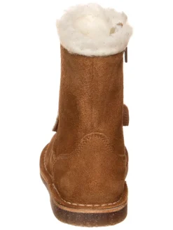 Leder-Winterstiefel in Hellbraun