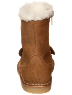 Leder-Winterstiefel in Hellbraun