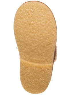 Leder-Winterstiefel in Hellbraun