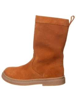 Leder-Winterstiefel in Hellbraun