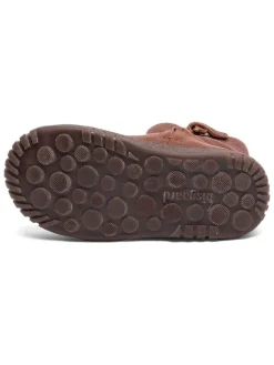 Leder-Winterstiefel in Hellbraun