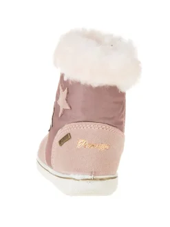 Leder-Winterstiefel in Rosa