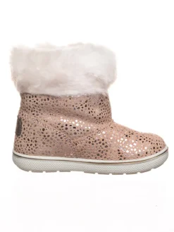 Leder-Winterstiefel in Rosa