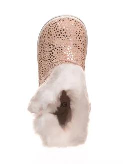 Leder-Winterstiefel in Rosa