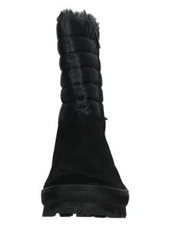 Leder-Winterstiefel in Schwarz