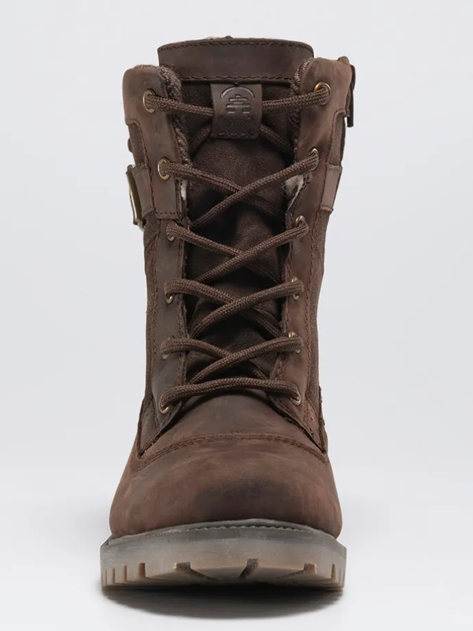 Leder-Winterstiefel "Roguemid" in Braun