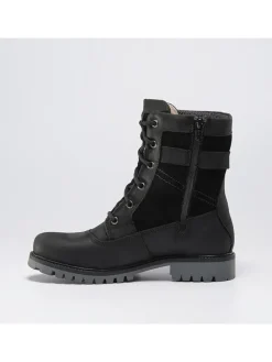 Leder-Winterstiefel "Roguemid" in Schwarz