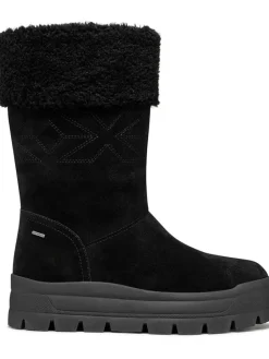 Leder-Winterstiefel "Spherica" in Schwarz