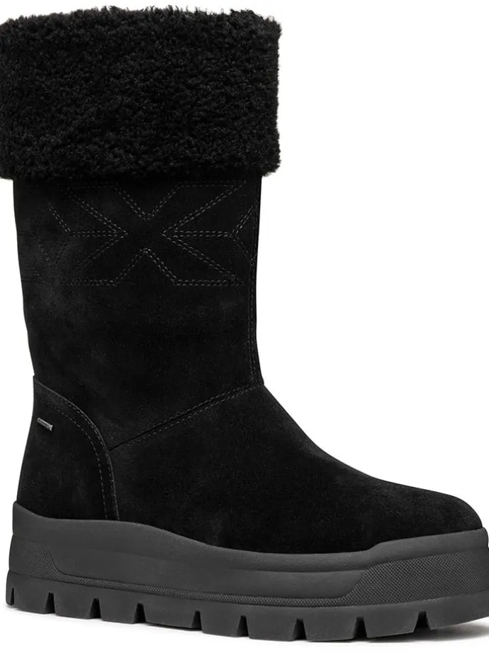 Leder-Winterstiefel "Spherica" in Schwarz